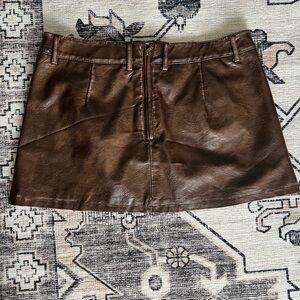 Anthropologie Dark Brown Mini Skirt